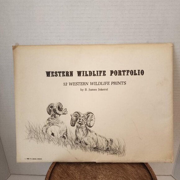 Vint.WESTERN WILDLIFE PORTFOLIO 12 WESTERN WILDLIFE PRINTS B JAMES JOKERST 1983 - Picture 1 of 8